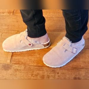 Birkenstock Boston Shearling, Light Rose Pink, size 37